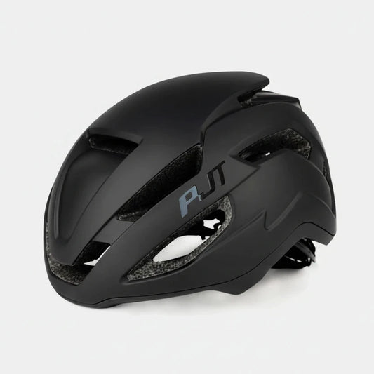  casque velo route pjt noir mate avec logo noir 