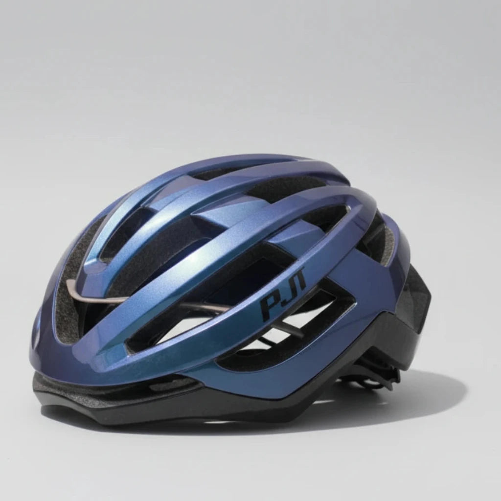 casque velo pjt bleu vue de profil